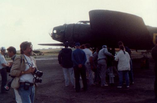 Director, David Puttnam inspects the set